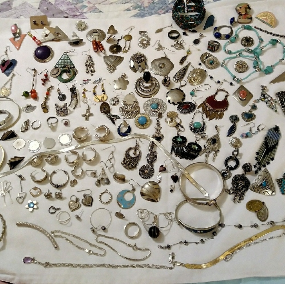 HUGE! Mixed jewelry lot! Has some sterling..
